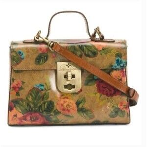 NWT Patricia Nash Carisbrooke Leather Satchel Crossbody Victoria Garden Dust Bag